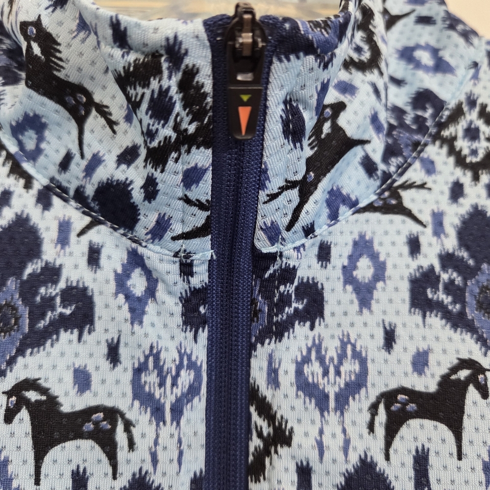 Kerrits Girls Always Cool Ice Fil Shirt Blue Horse Equestrian Riding Size XL - Picture 4 of 8